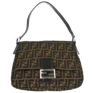 Fendi Brown Canvas Zucca Mamma Baguette Handbag 2305.26325.099 117179